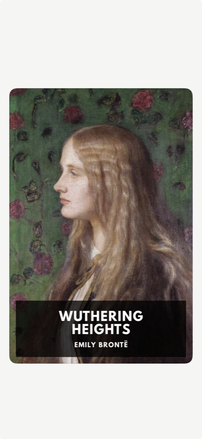 leaf app displaying the Wuthering Heights book cover by Emily Brontë